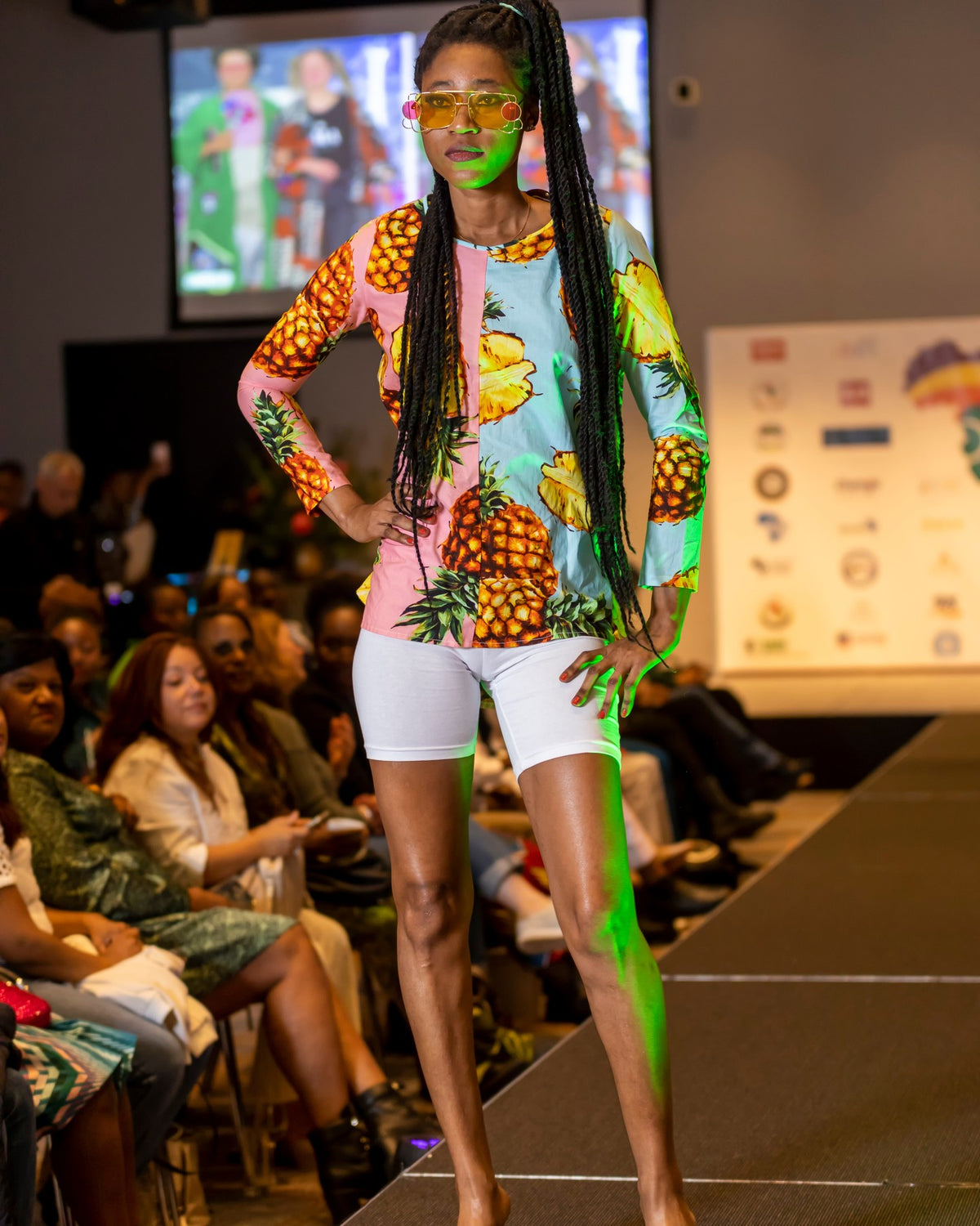 Bold Pineapple Print Top – Vibrant Tropical Style - PAULINA'S FRIENDS