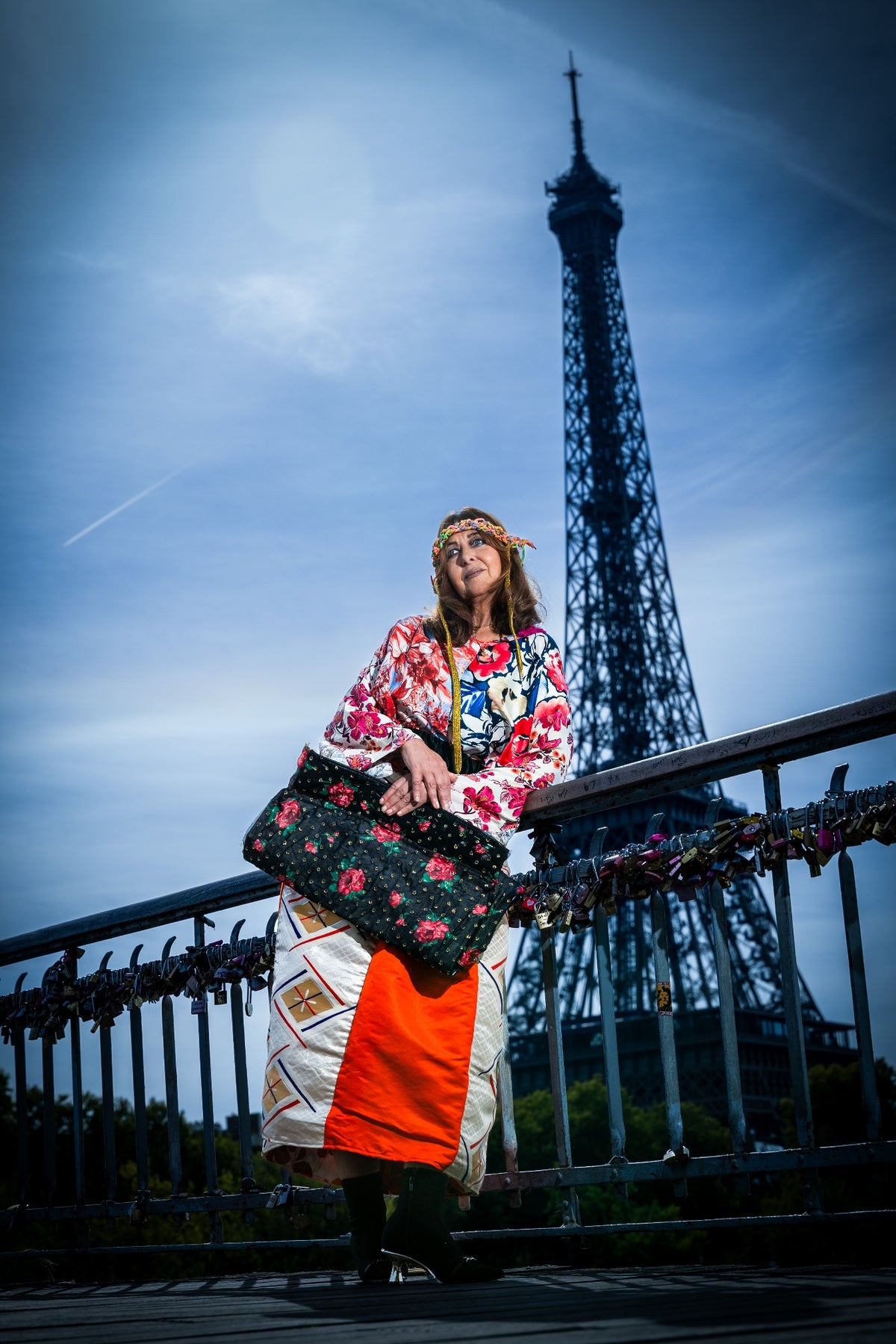 Orange obi skirt