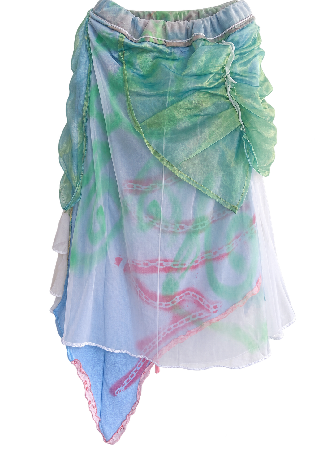 Asymmetrical techno skirt