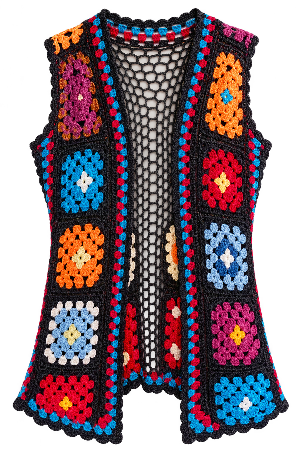 Crochet vest granny square