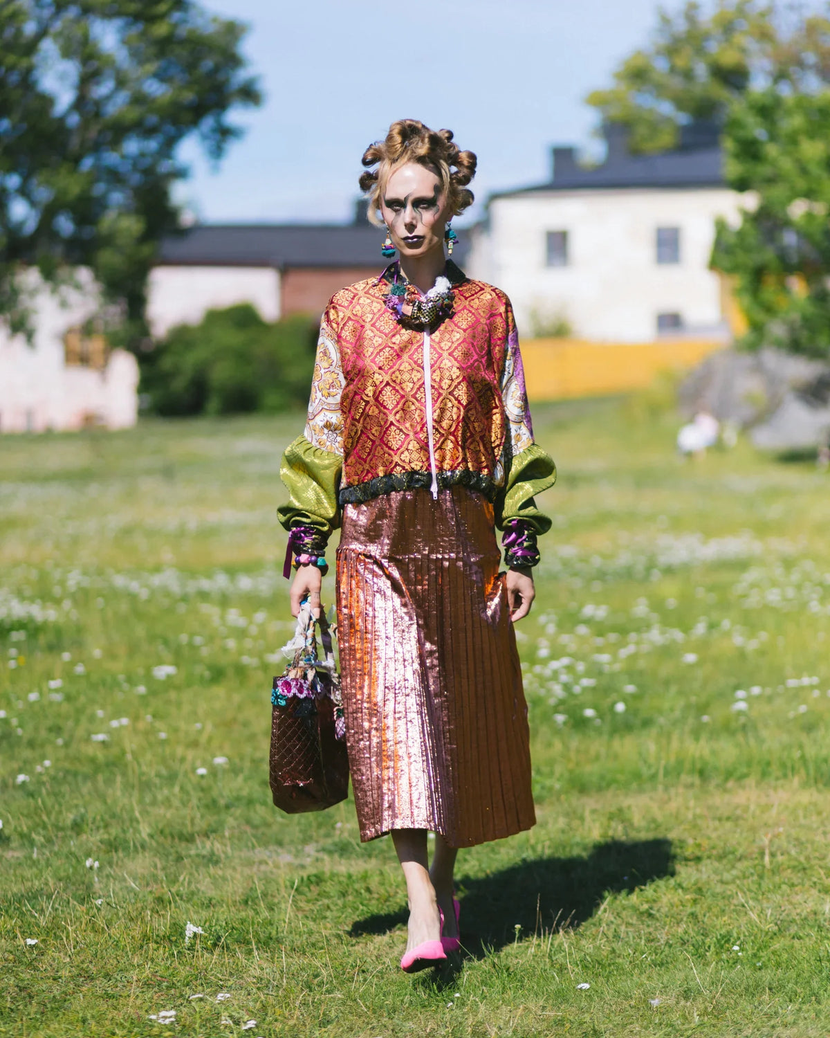 Copper Pleated Skirt - PAULINA'S FRIENDS