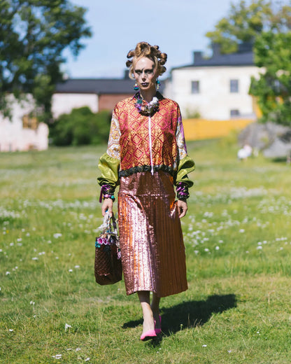 Copper Pleated Skirt - PAULINA'S FRIENDS