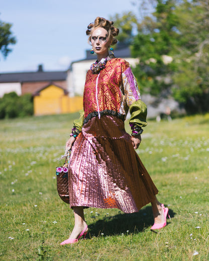 Copper Pleated Skirt - PAULINA'S FRIENDS