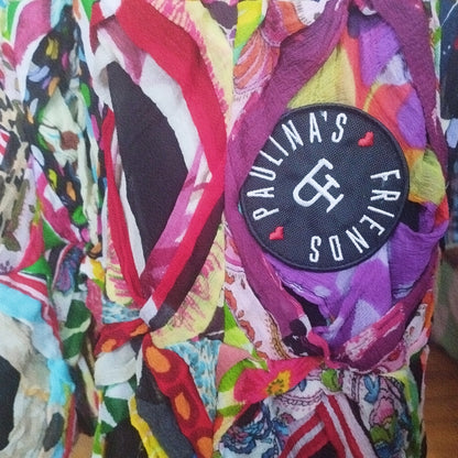 Vintage Packwork Dress with Angels Wings - PAULINA'S FRIENDS