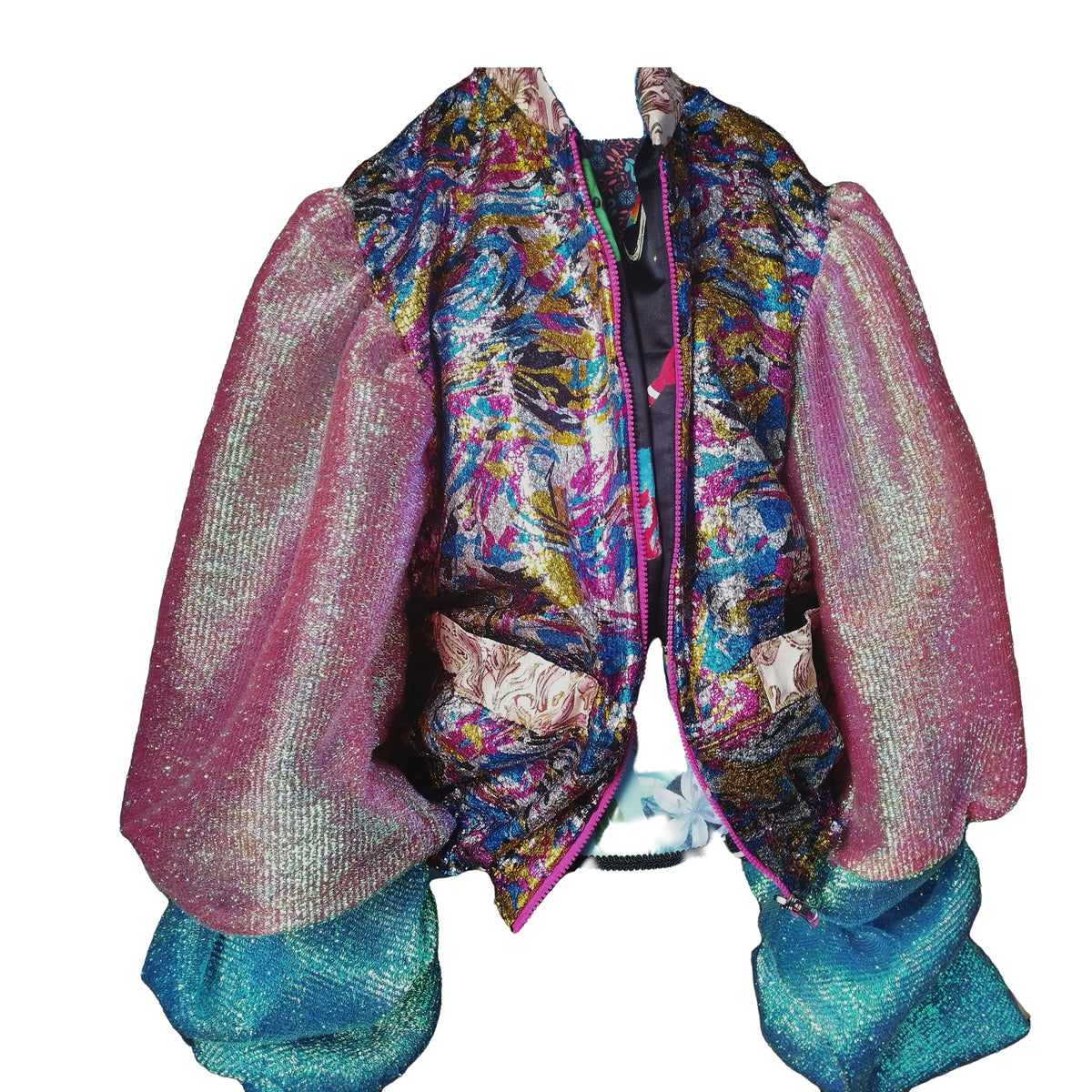 spacy holographic bomber - PAULINA'S FRIENDS