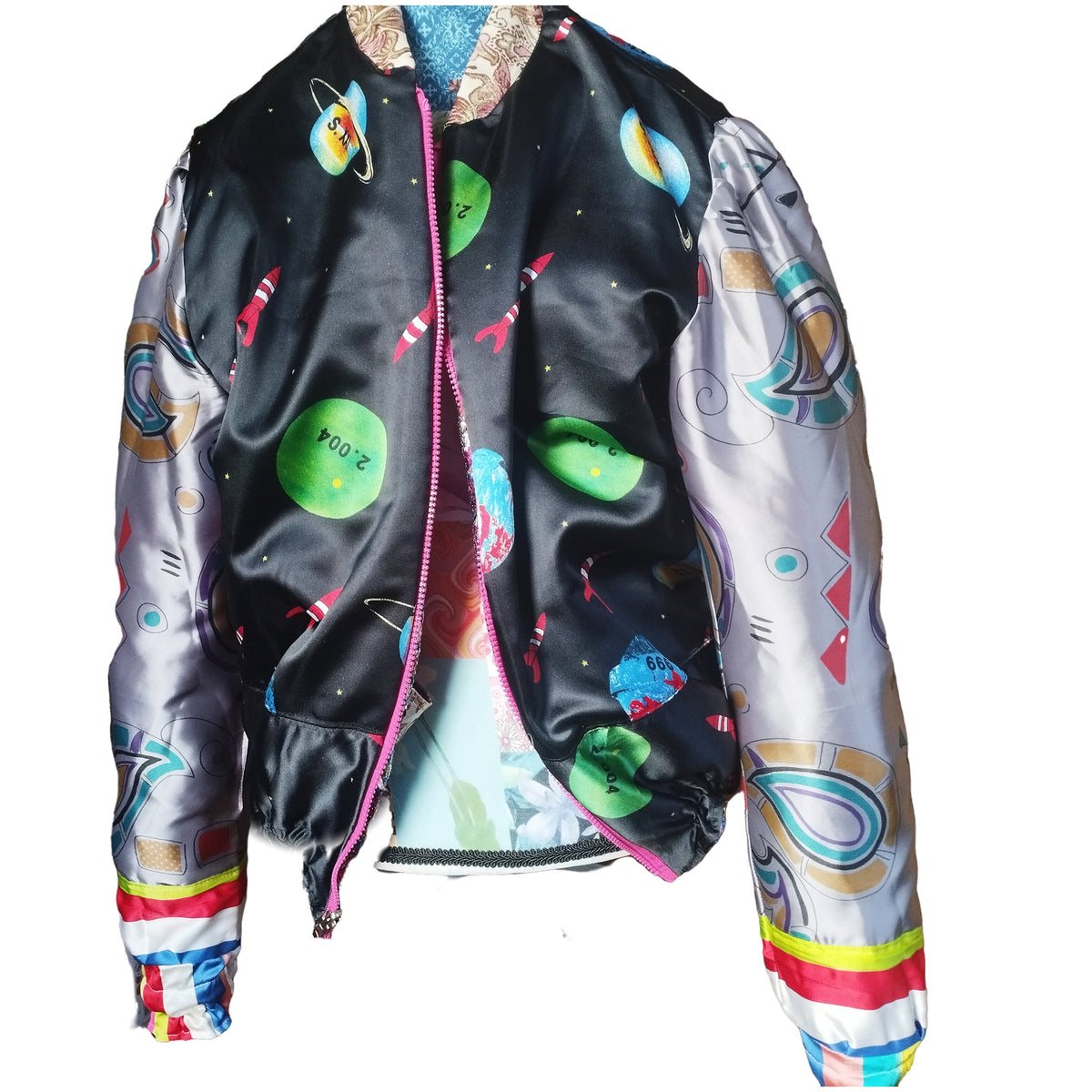spacy holographic bomber - PAULINA'S FRIENDS