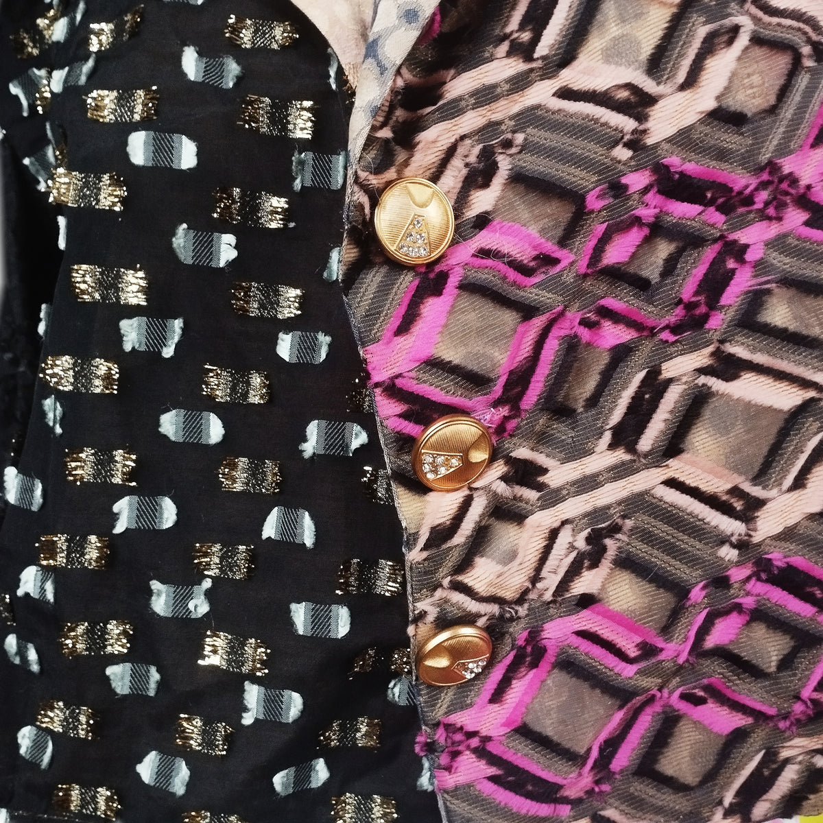 short blouse with golden vintage buttons - PAULINA'S FRIENDS