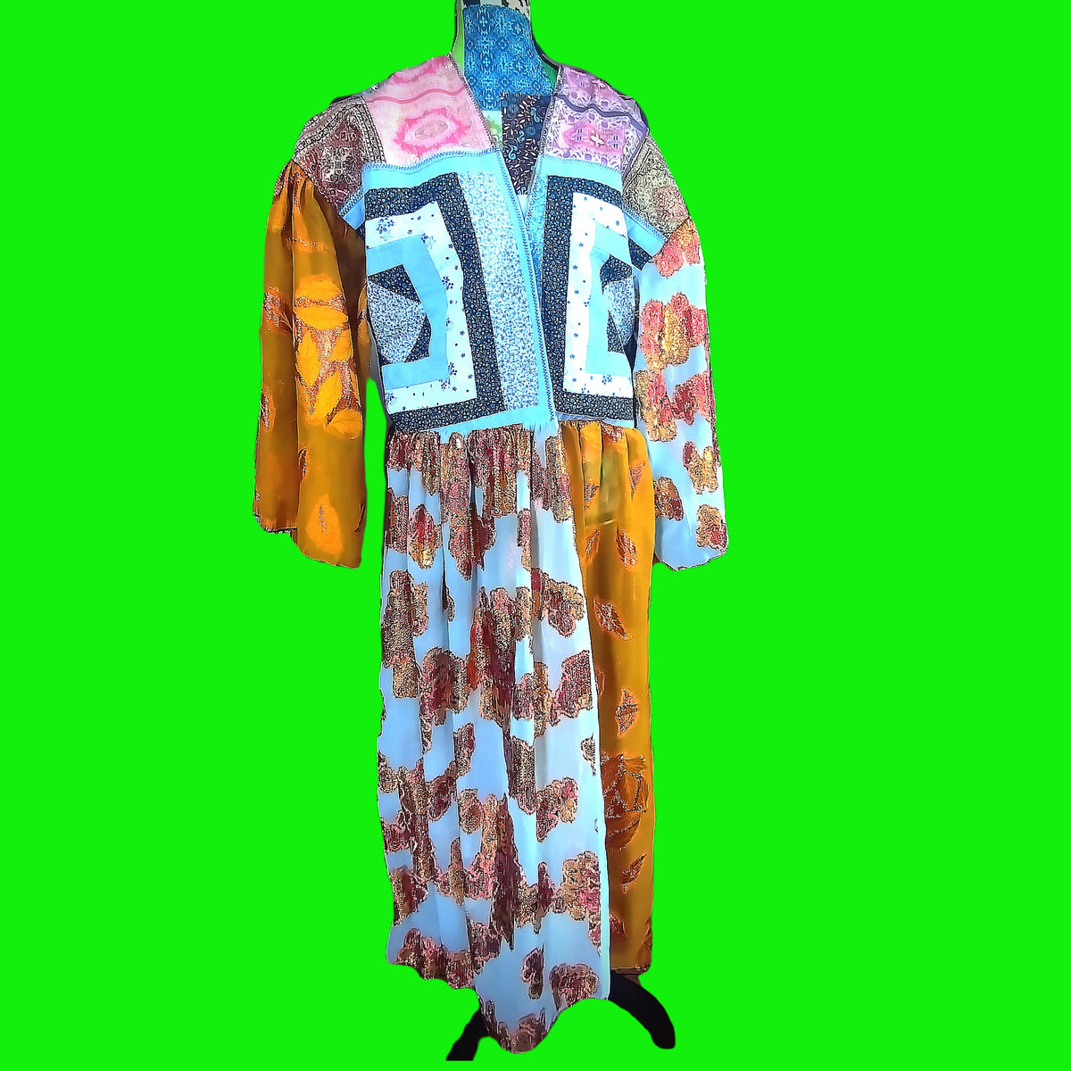 Long open patchwork kimono - PAULINA'S FRIENDS