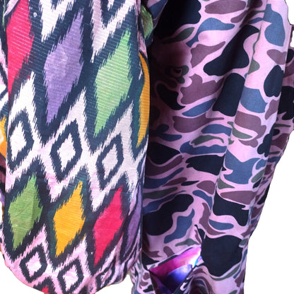Camouflage Ikat long coat - PAULINA'S FRIENDS