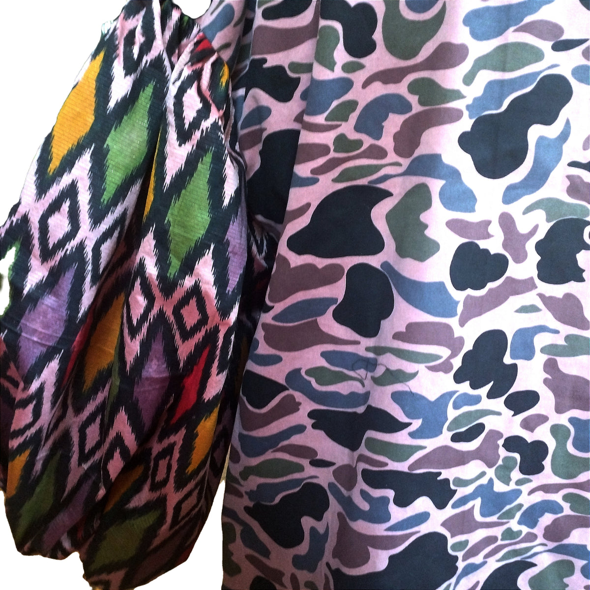 Camouflage Ikat long coat - PAULINA'S FRIENDS