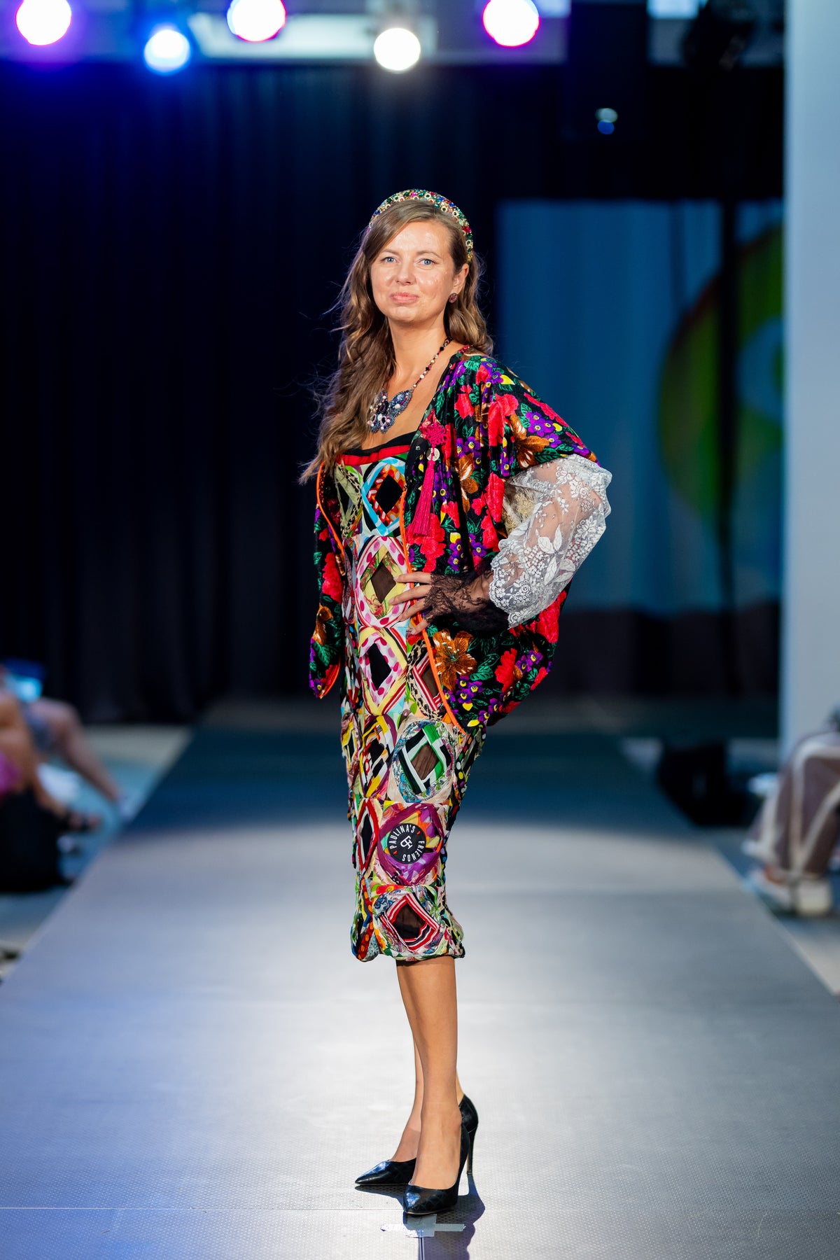 Vintage Packwork Dress with Angels Wings - PAULINA'S FRIENDS