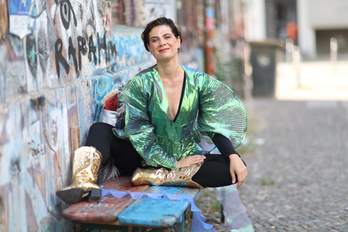 Butterfly green top - PAULINA'S FRIENDS