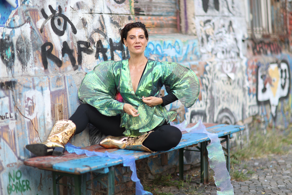 Butterfly green top - PAULINA'S FRIENDS