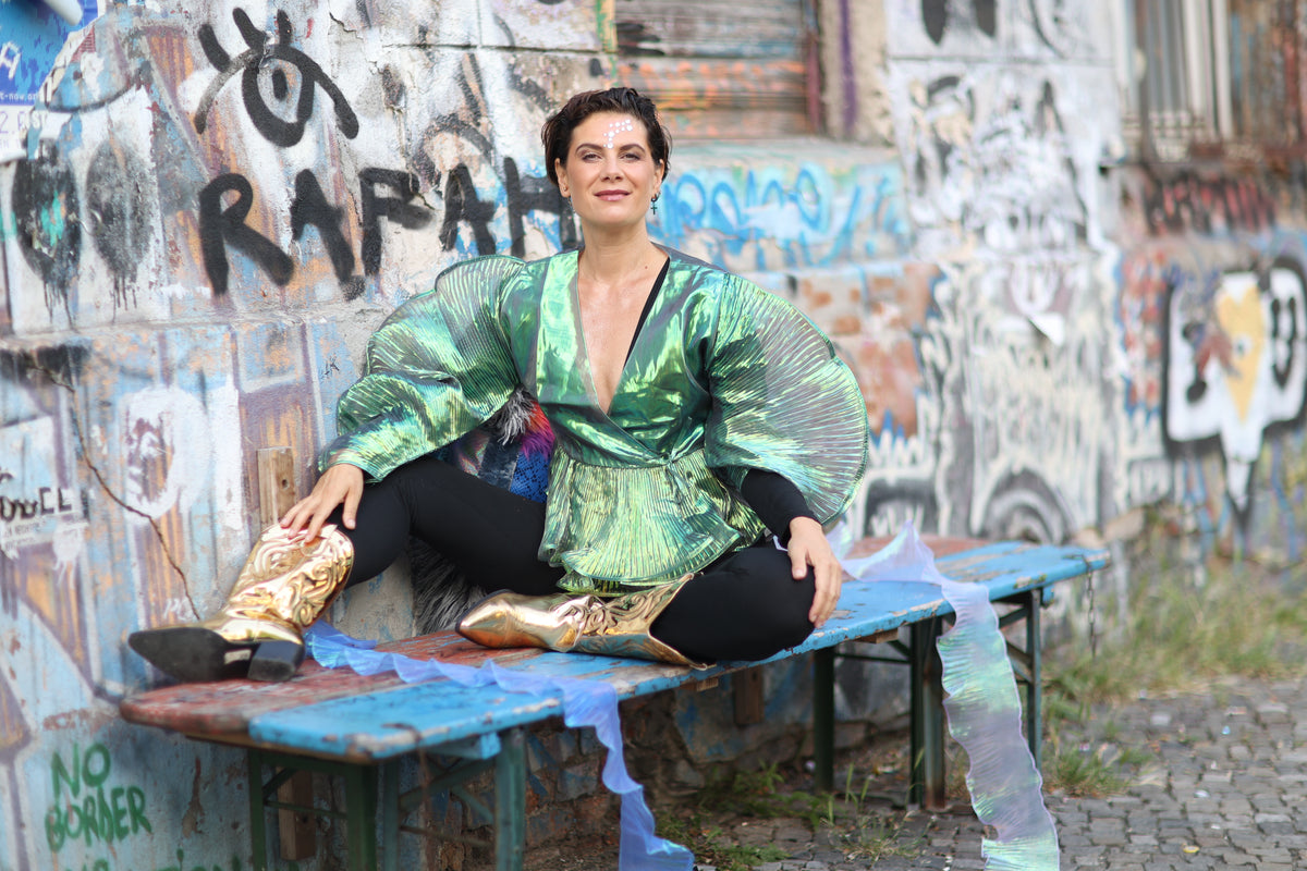 Butterfly green top - PAULINA'S FRIENDS