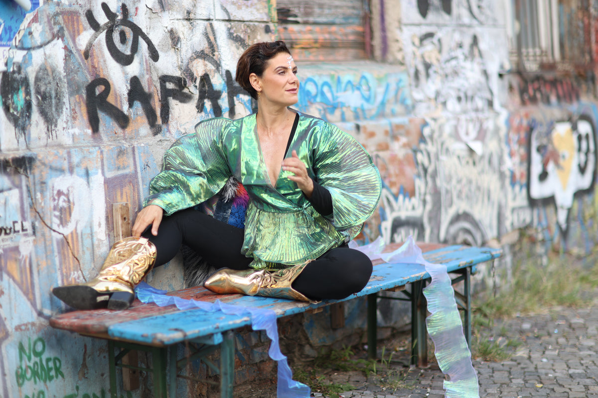 Butterfly green top - PAULINA'S FRIENDS