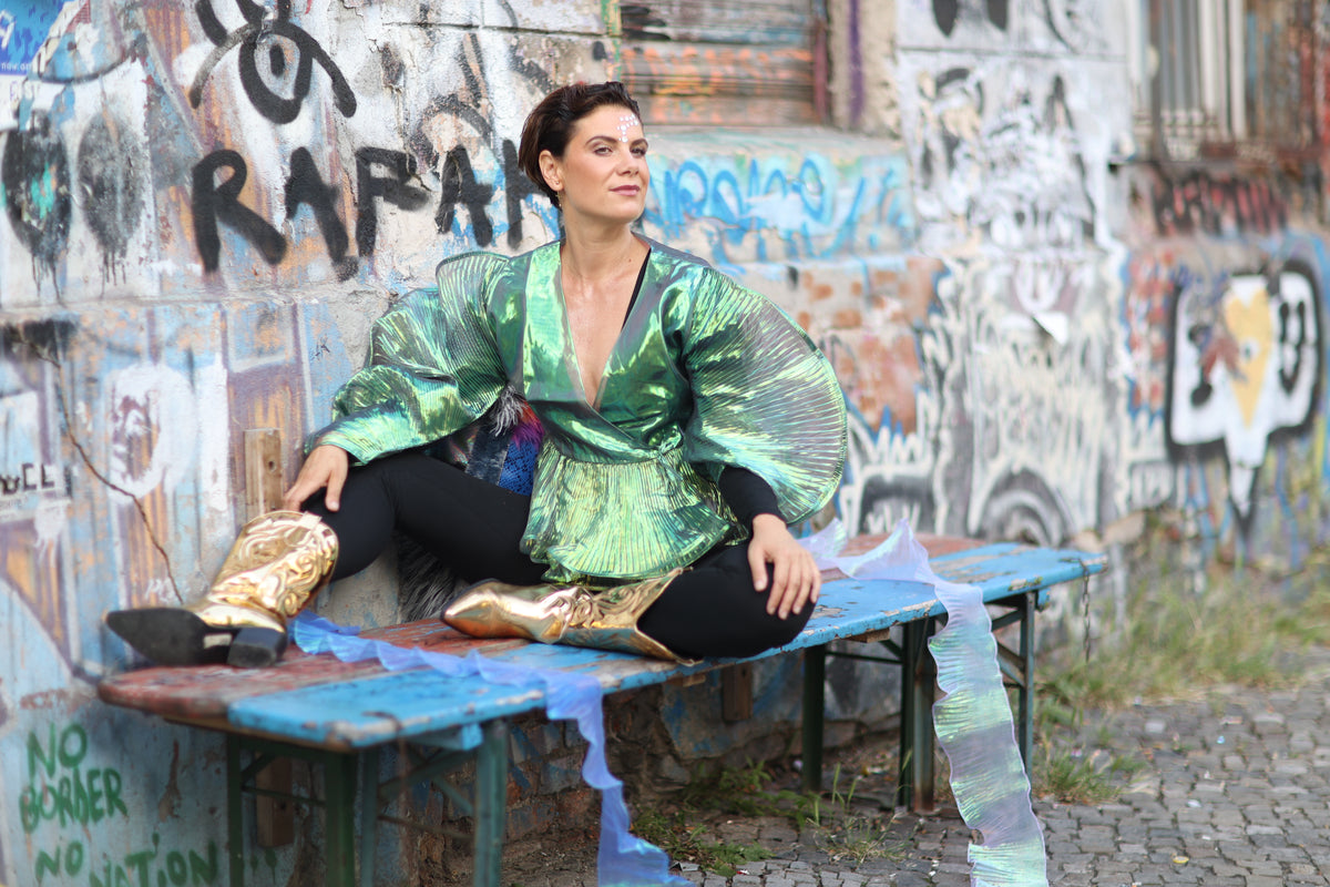 Butterfly green top - PAULINA'S FRIENDS
