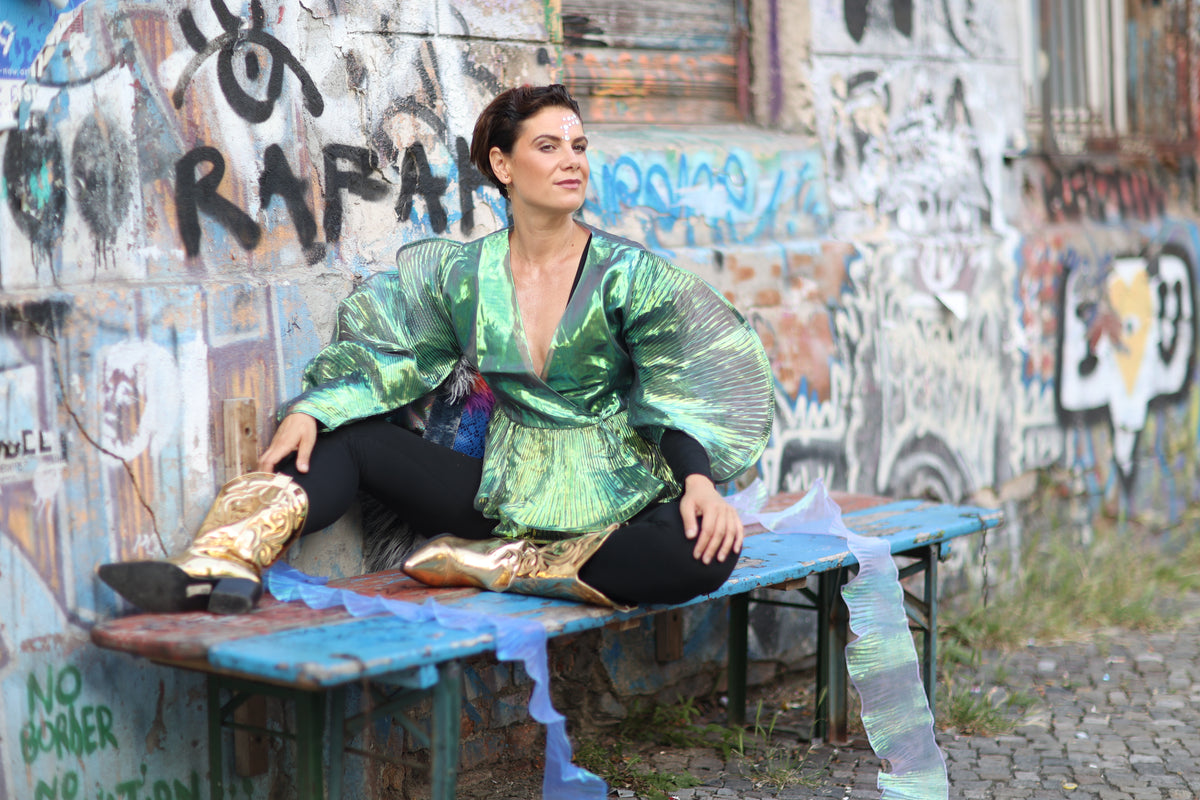 Butterfly green top - PAULINA'S FRIENDS