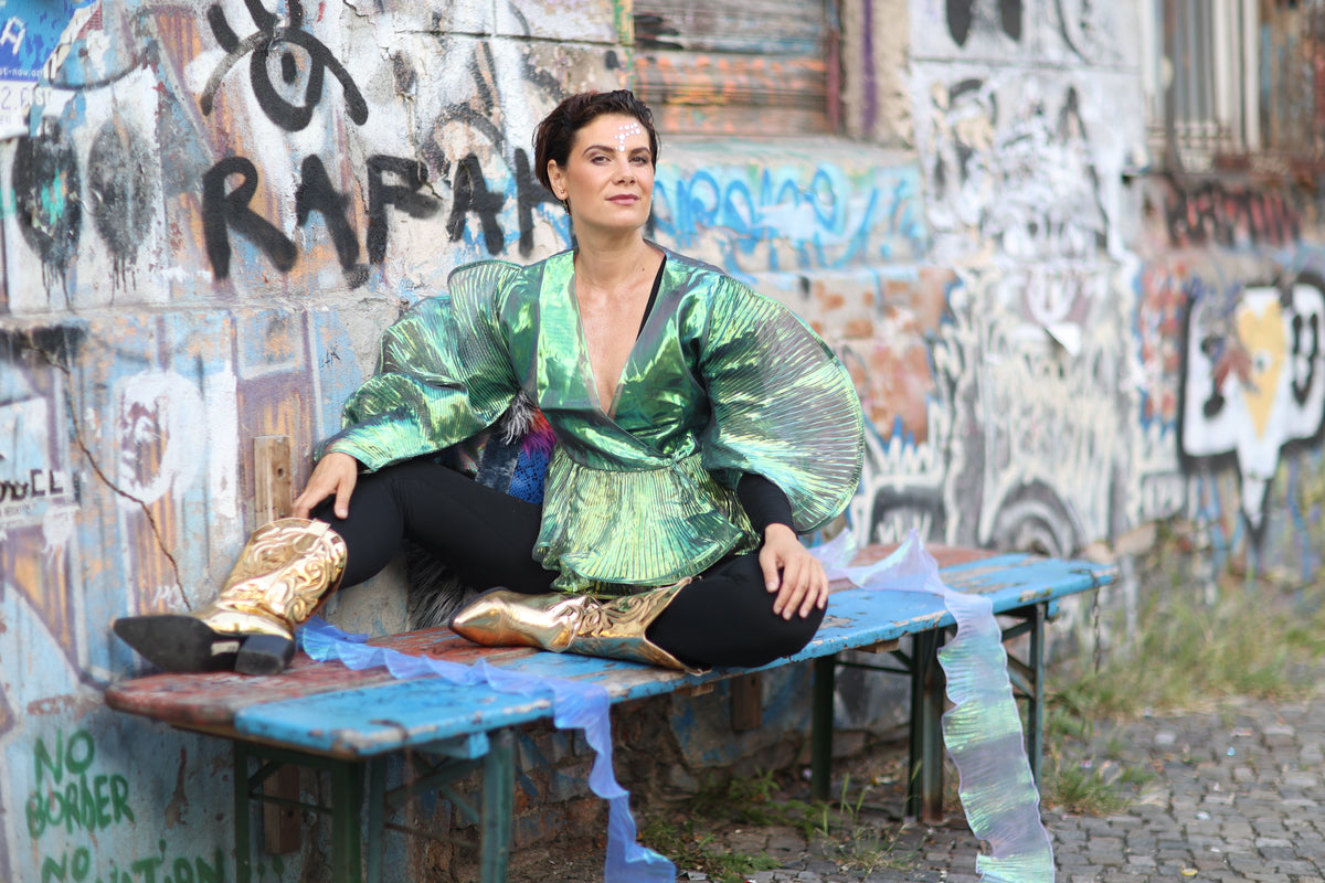 Butterfly green top - PAULINA'S FRIENDS