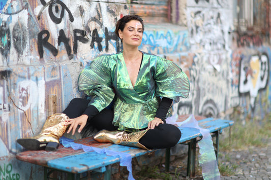 Butterfly green top - PAULINA'S FRIENDS