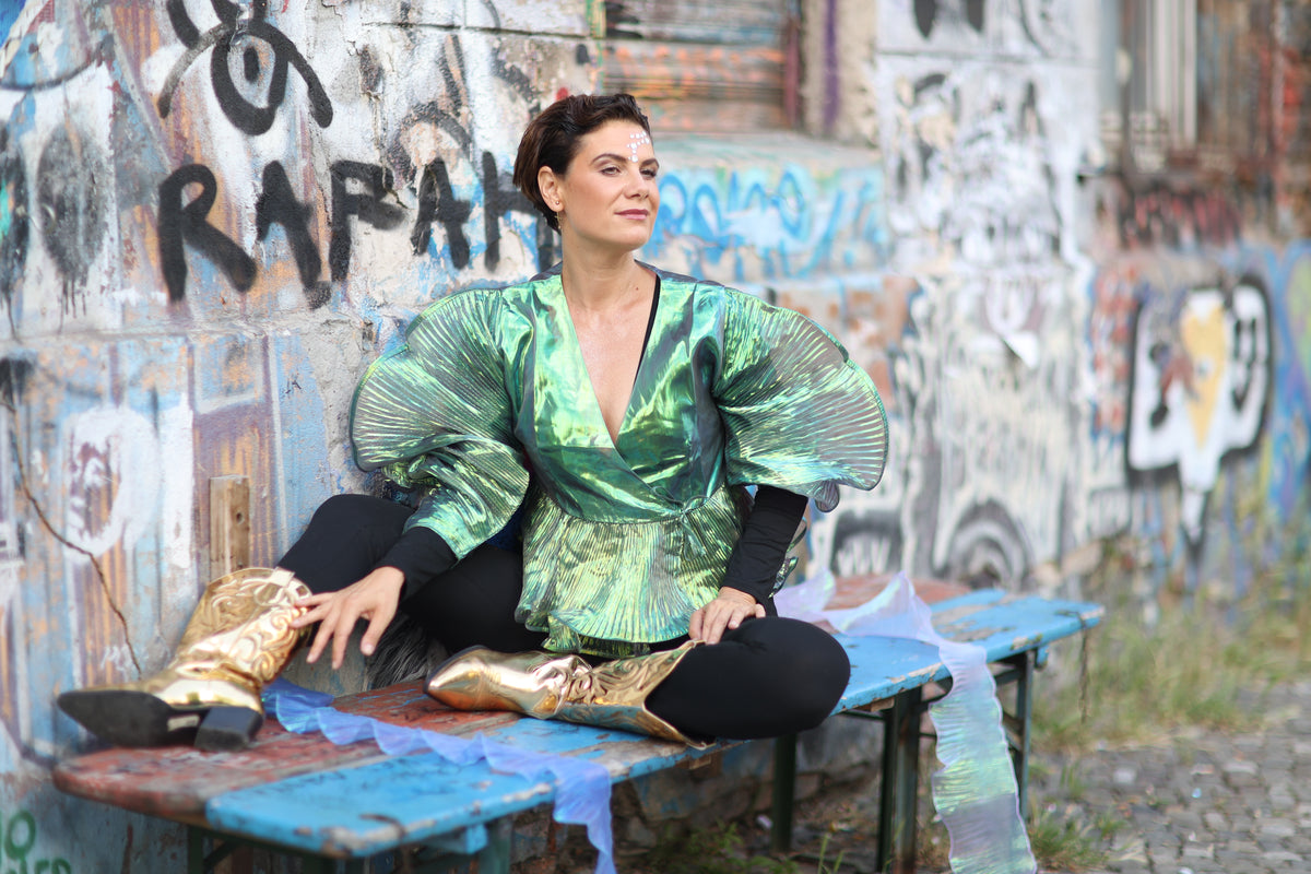 Butterfly green top - PAULINA'S FRIENDS