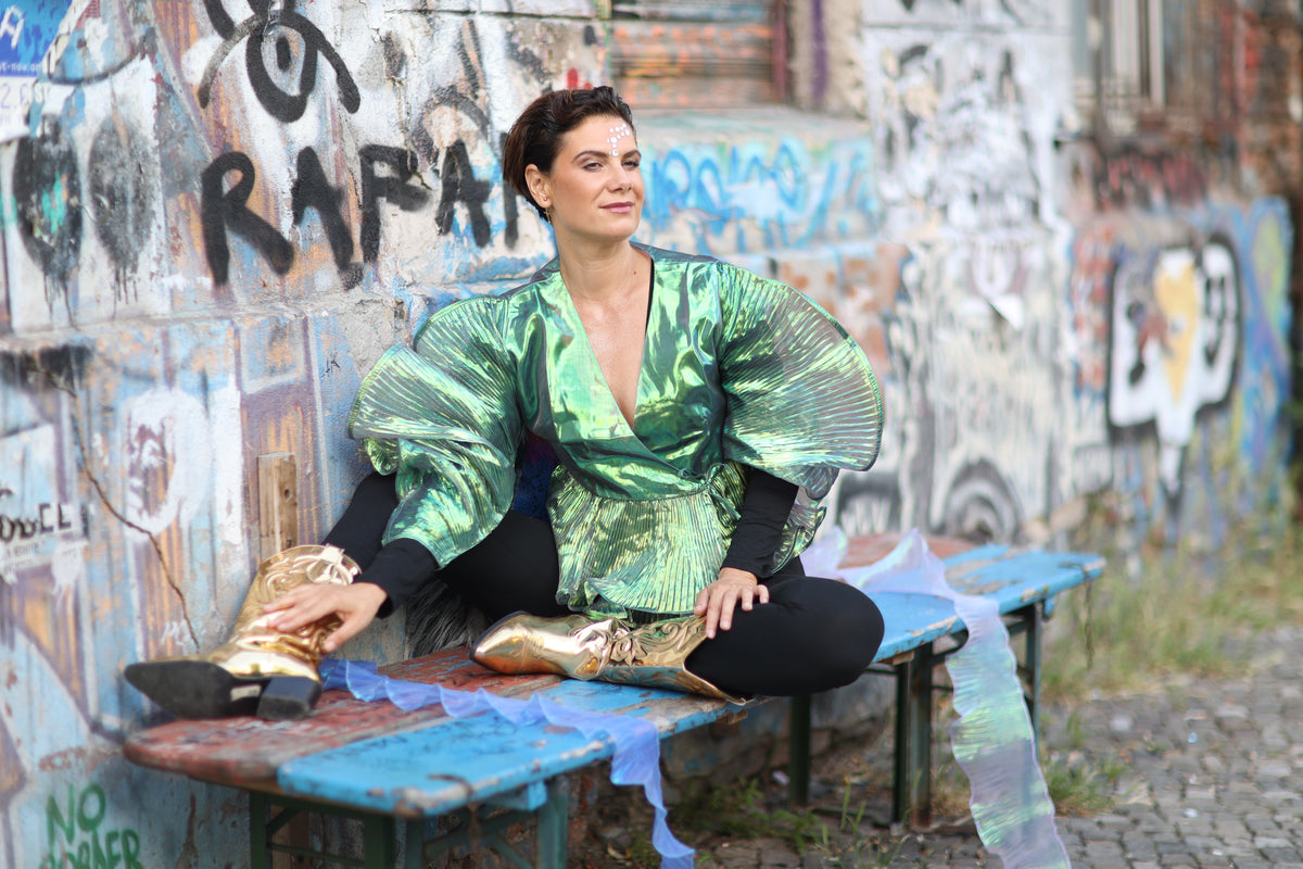 Butterfly green top - PAULINA'S FRIENDS