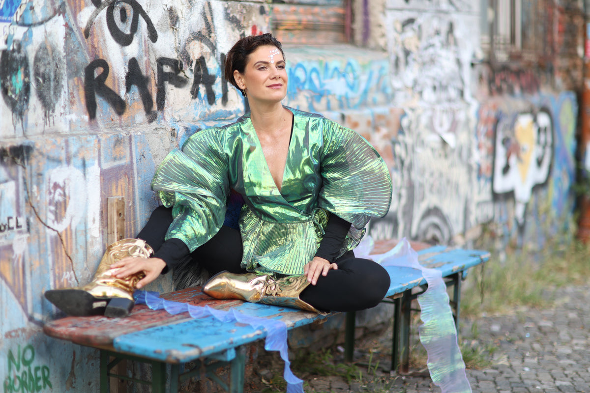 Butterfly green top - PAULINA'S FRIENDS