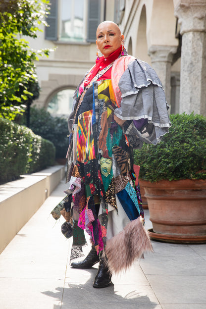 Grey sleeves ruffled bomber - PAULINA'S FRIENDS