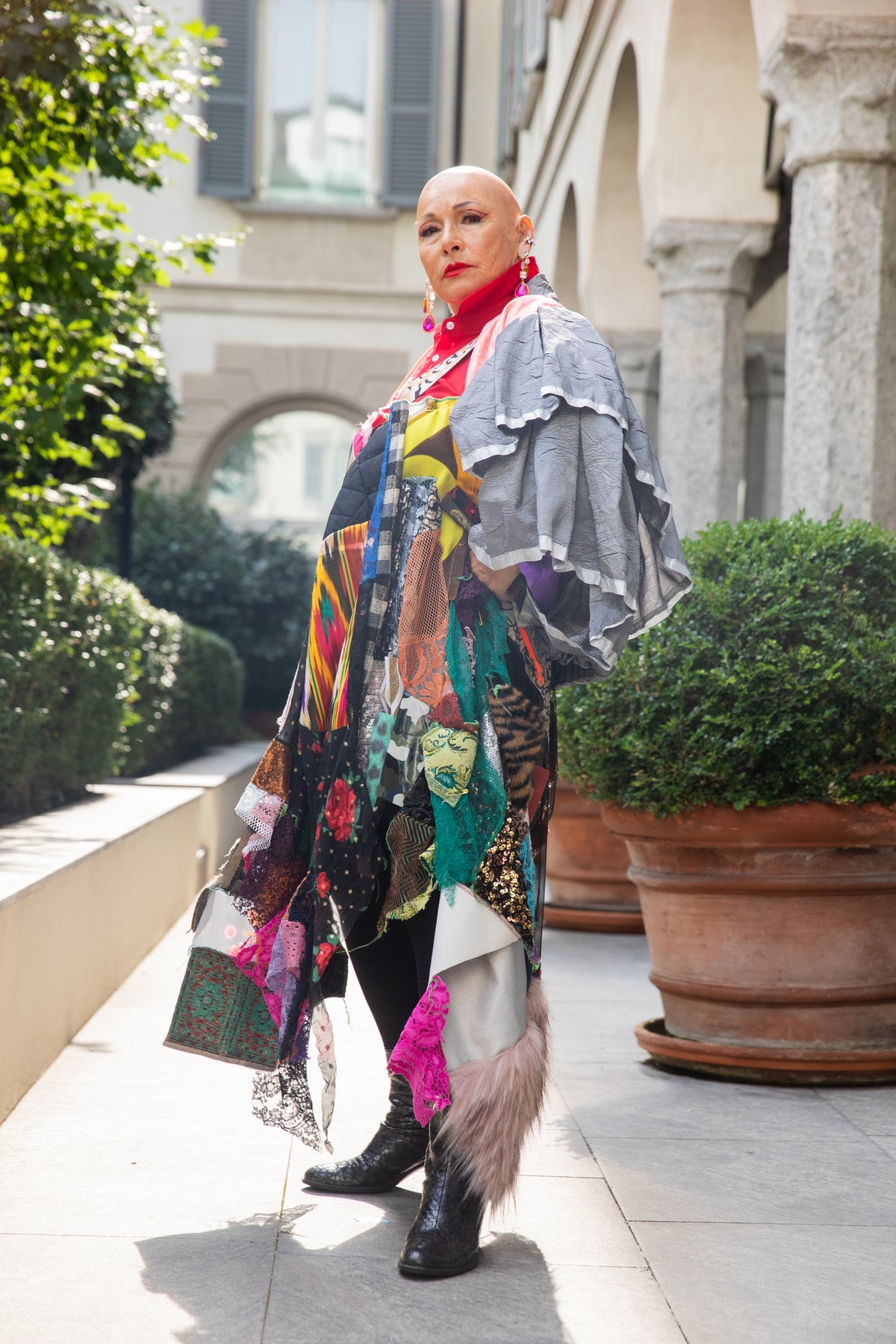Grey sleeves ruffled bomber - PAULINA'S FRIENDS