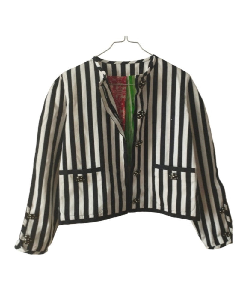 Vintage Stripes Short Blazer - PAULINA'S FRIENDS