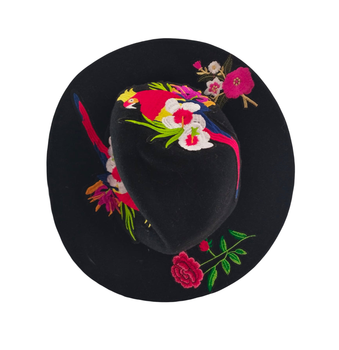 Black Flowers Hat - PAULINA'S FRIENDS
