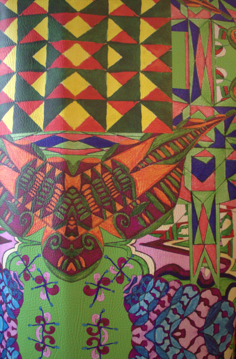 Psychedelic Leather Dress - PAULINA'S FRIENDS