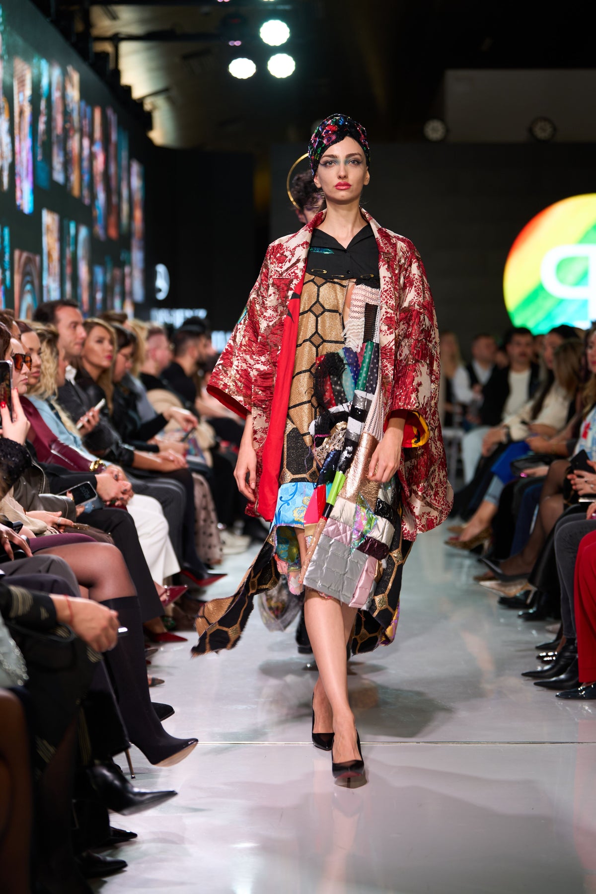 Red brocade kimono