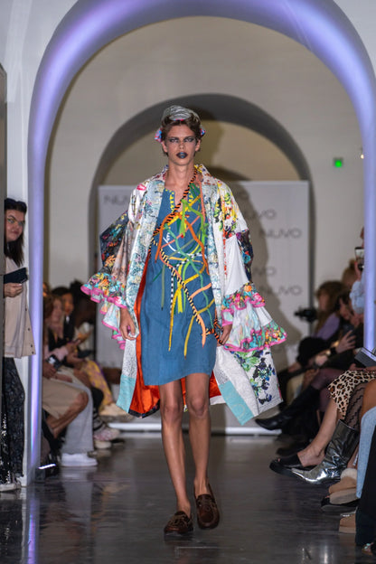Handpainted Vintage Dress - PAULINA'S FRIENDS