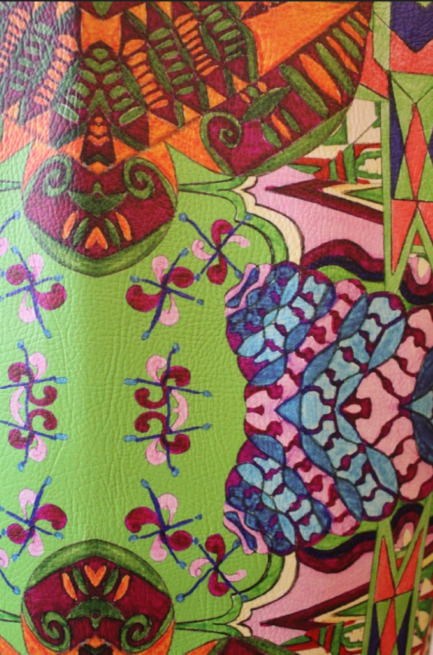 Psychedelic Leather Dress - PAULINA'S FRIENDS