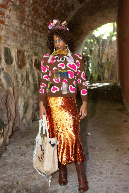 Long Paillettes Skirt - PAULINA'S FRIENDS