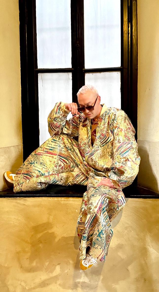 Brocade bomber and trousers - PAULINA'S FRIENDS
