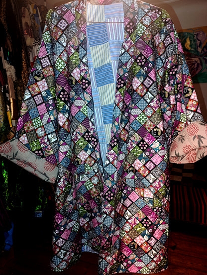Japanese Patchwork long kimono - PAULINA'S FRIENDS