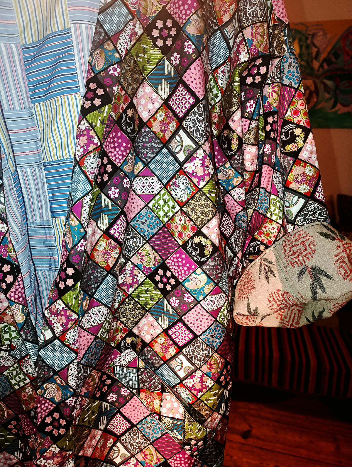Japanese Patchwork long kimono - PAULINA'S FRIENDS