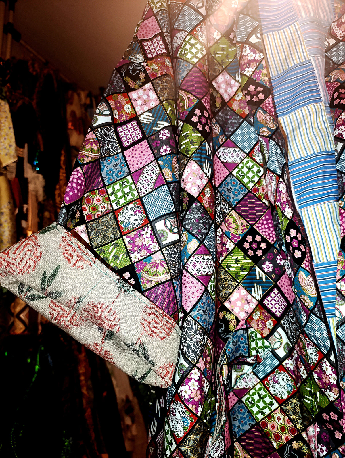 Japanese Patchwork long kimono - PAULINA'S FRIENDS