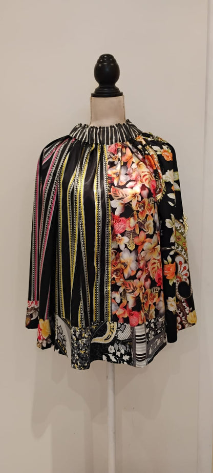 Black Paisley top