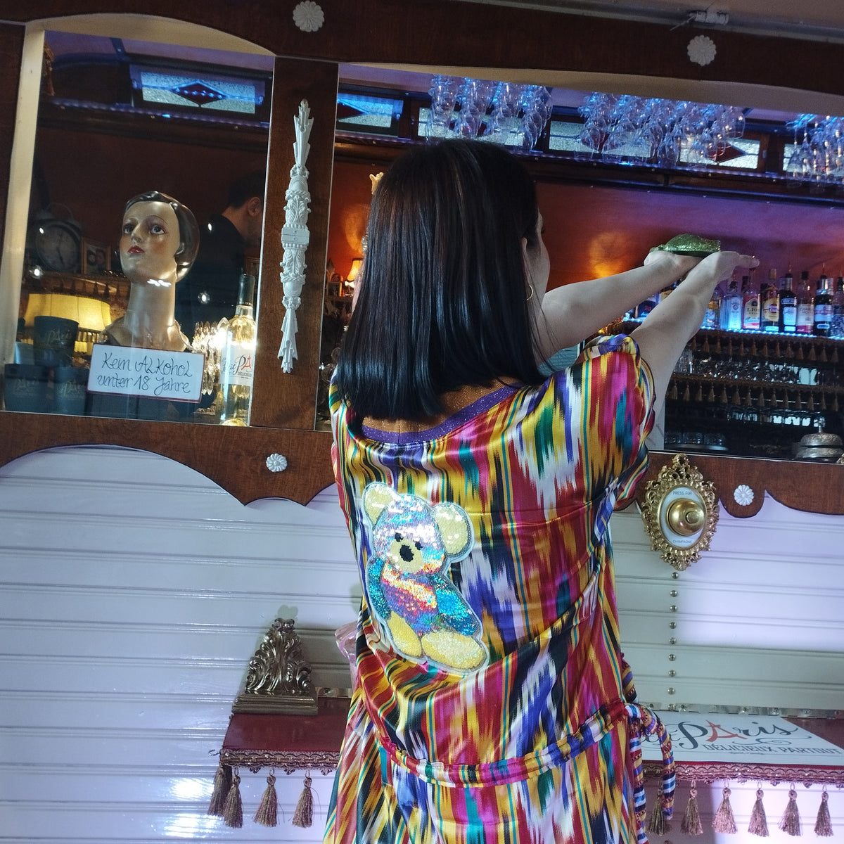 Uzbek ikat silk long dress - PAULINA'S FRIENDS