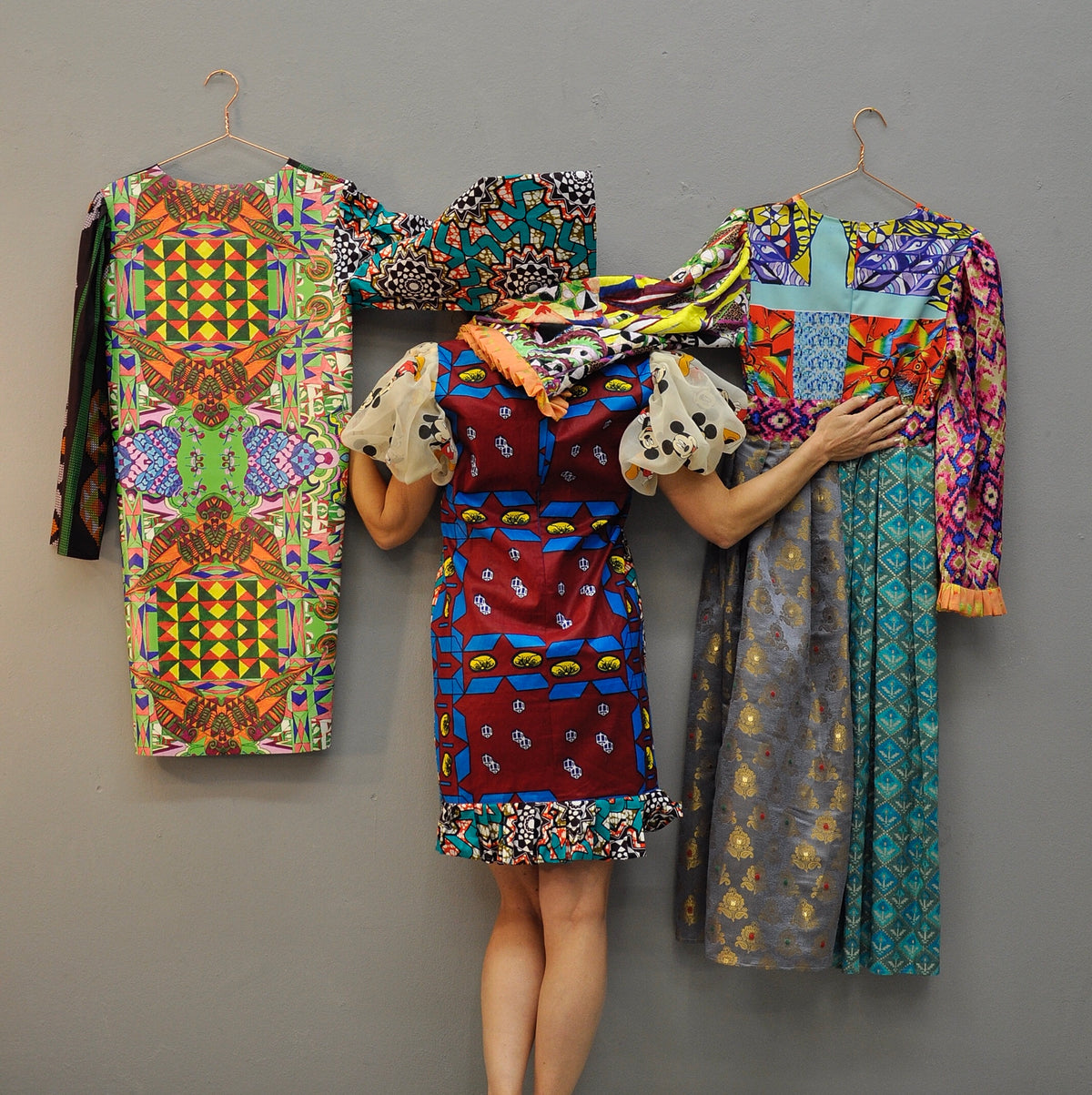 Psychedelic Leather Dress - PAULINA'S FRIENDS
