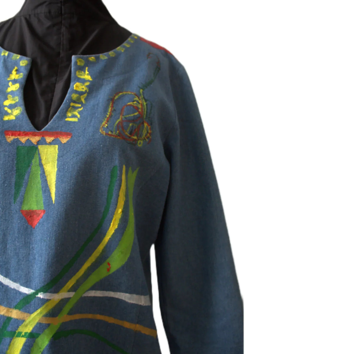 Handpainted Vintage Dress - PAULINA'S FRIENDS