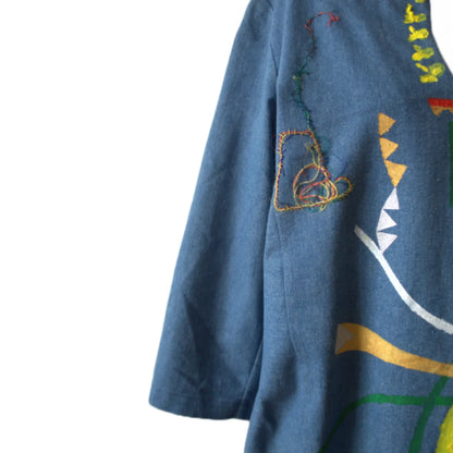 Handpainted Vintage Dress - PAULINA'S FRIENDS