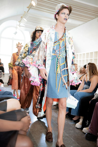 Handpainted Vintage Dress - PAULINA'S FRIENDS
