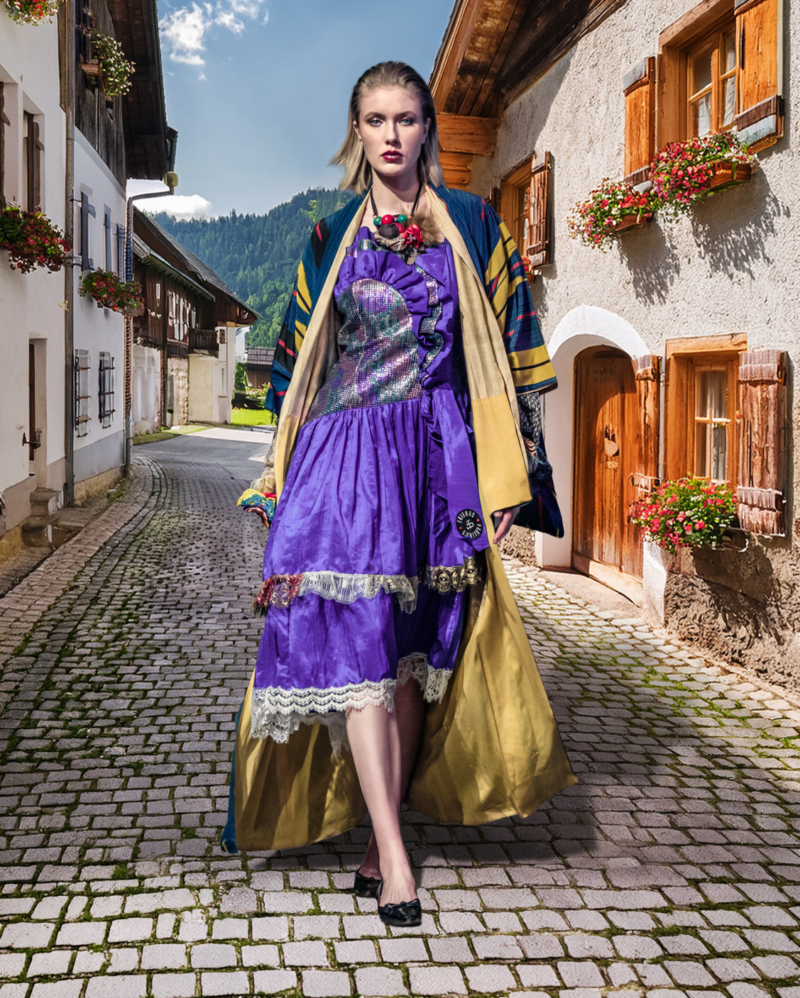 Violet queens dress