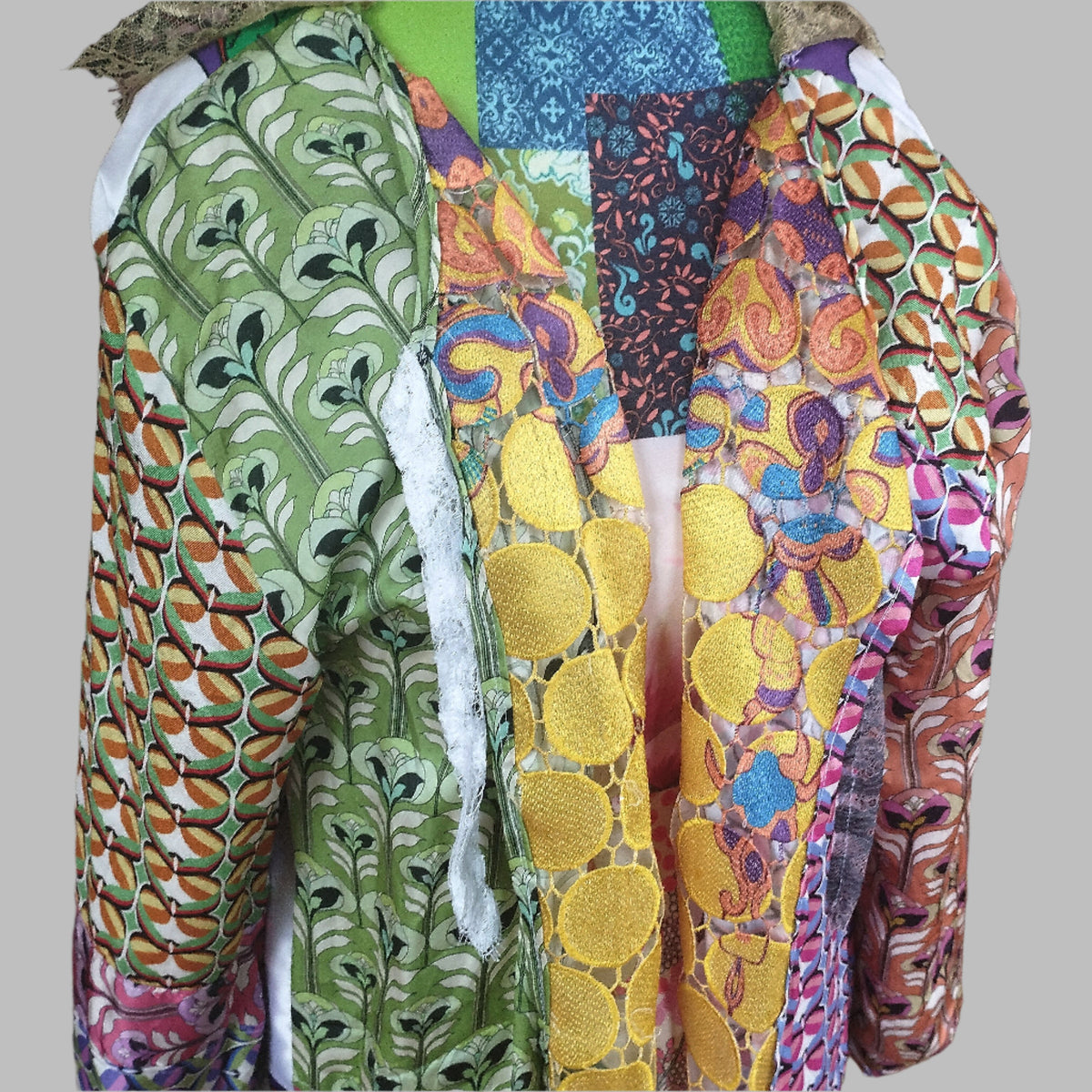 Upcycled 1960s Vintage Canary Islands Kimono Coat - PAULINA'S FRIENDS