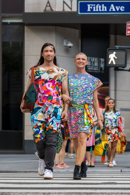 Rainbow pigs unicorns floral dress