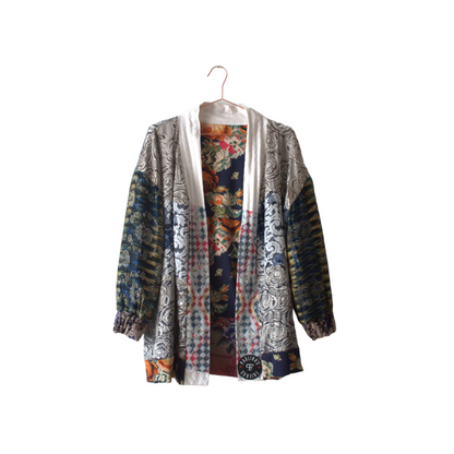 Flower Denim Byzantium Kimono - PAULINA'S FRIENDS