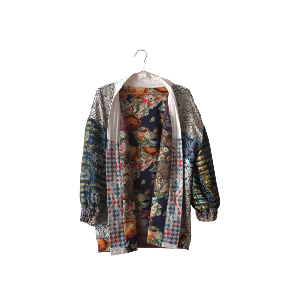 Flower Denim Byzantium Kimono - PAULINA'S FRIENDS